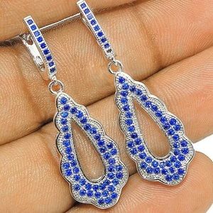 Blue Sapphire Earrings
